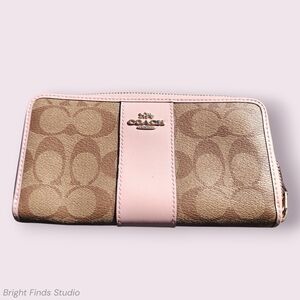 SOLD coach Pink and Brown Women's Wallet